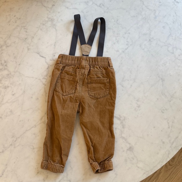 Cat & Jack Tan Kids Overalls with Suspenders - Picture 3 of 3